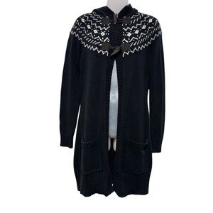 Lauren Ralph Lauren Jeans Co Mid-length Hooded Fair Isle Cardigan